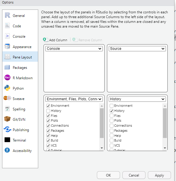 Pane Layout
